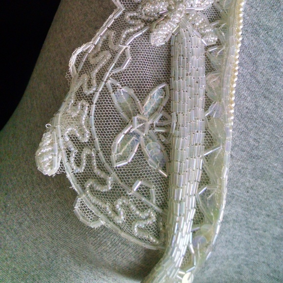 Sequin & Bead Over the Shoulder Wrap-Vintage - Picture 8 of 8